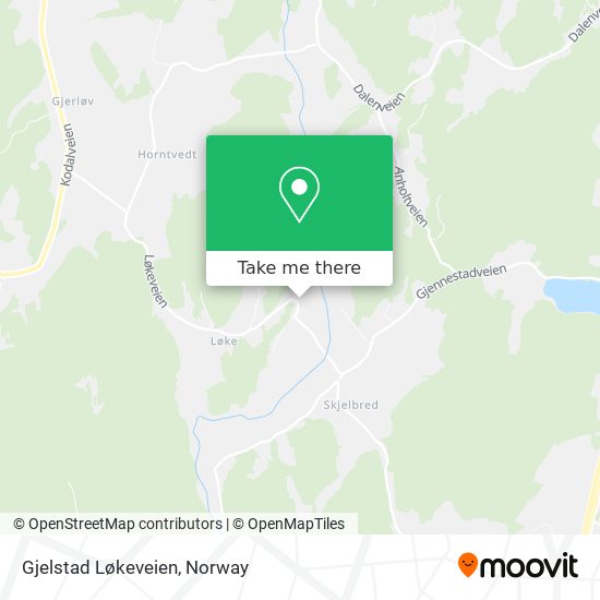 Gjelstad Løkeveien map
