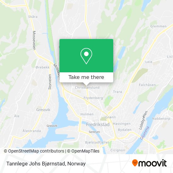 Tannlege Johs Bjørnstad map