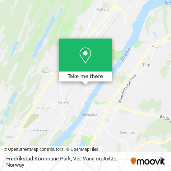 Fredrikstad Kommune Park, Vei, Vann og Avløp map