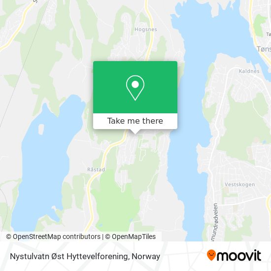 Nystulvatn Øst Hyttevelforening map