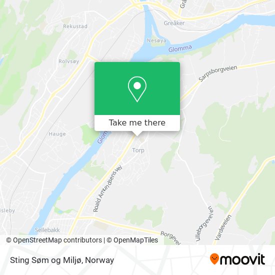 Sting Søm og Miljø map