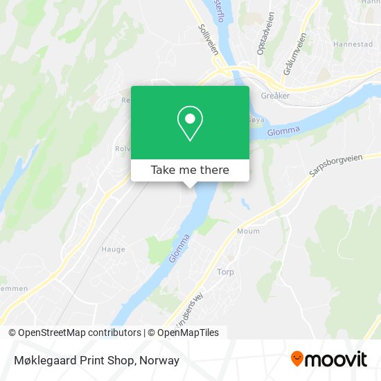 Møklegaard Print Shop map