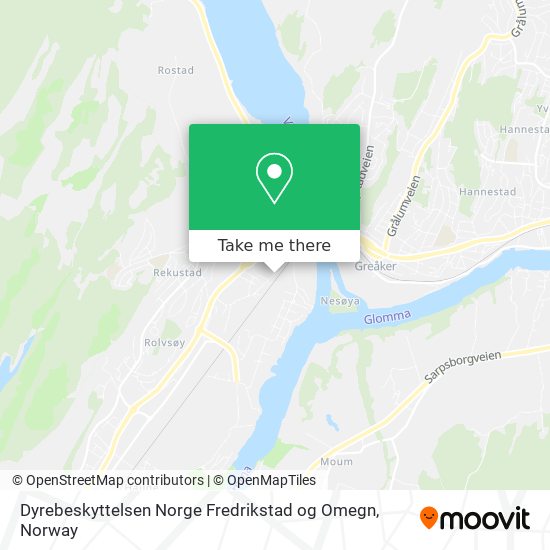 Dyrebeskyttelsen Norge Fredrikstad og Omegn map