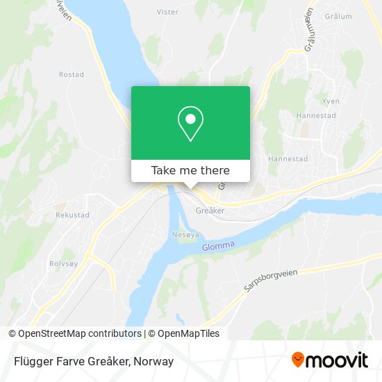 Flügger Farve Greåker map
