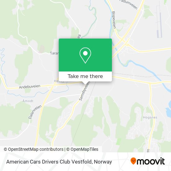 American Cars Drivers Club Vestfold map