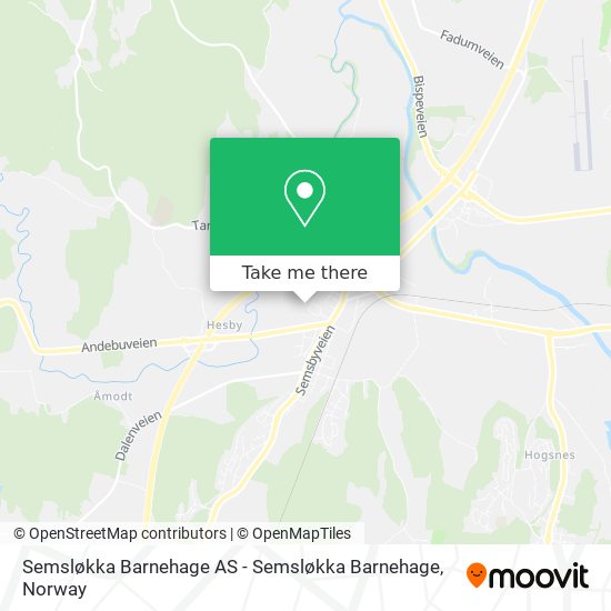 Semsløkka Barnehage AS - Semsløkka Barnehage map