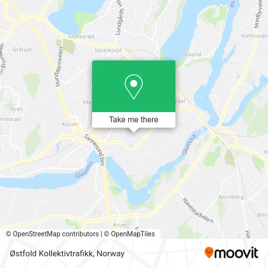 Østfold Kollektivtrafikk map