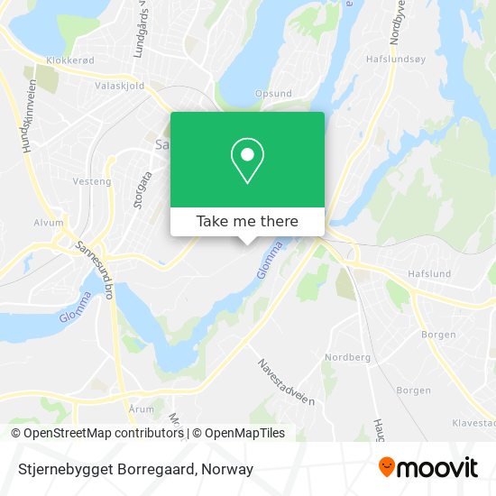 Stjernebygget Borregaard map