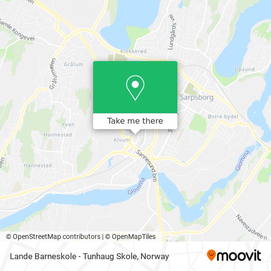 Lande Barneskole - Tunhaug Skole map