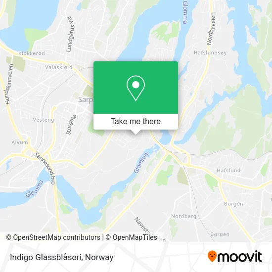 Indigo Glassblåseri map