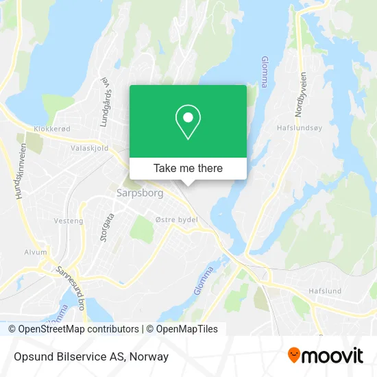 Opsund Bilservice AS map