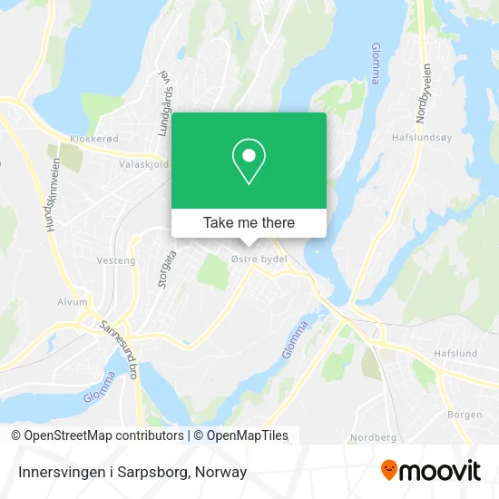 Innersvingen i Sarpsborg map
