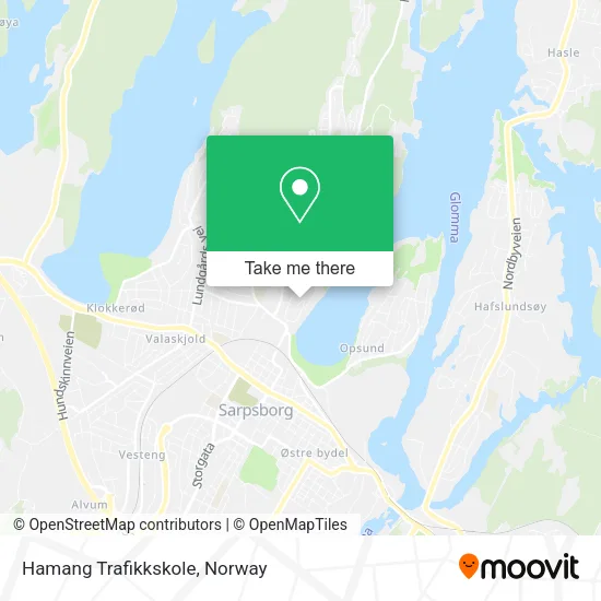 Hamang Trafikkskole map