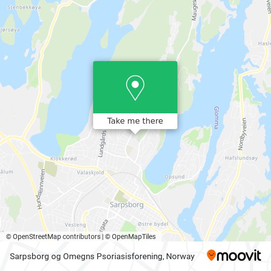 Sarpsborg og Omegns Psoriasisforening map