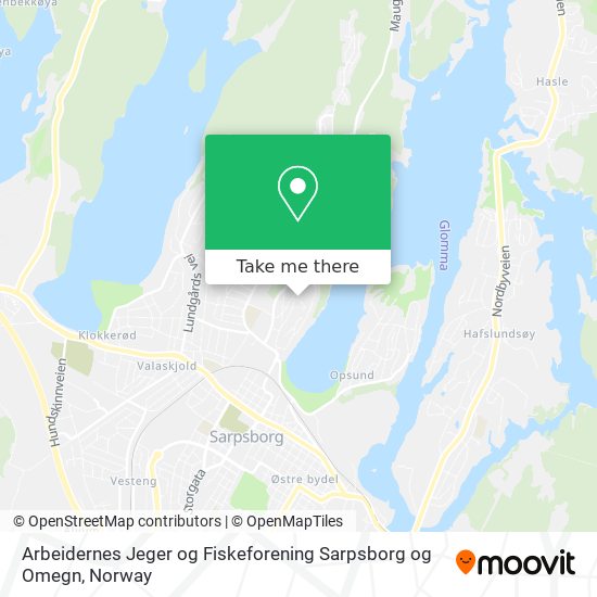 Arbeidernes Jeger og Fiskeforening Sarpsborg og Omegn map
