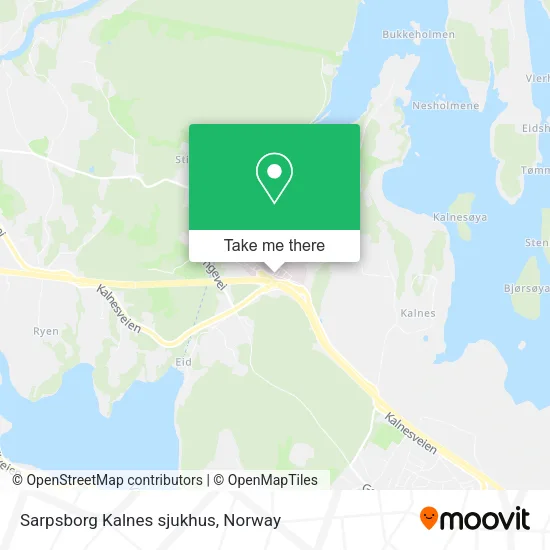 Sarpsborg Kalnes sjukhus map