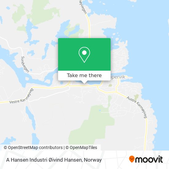 A Hansen Industri Øivind Hansen map