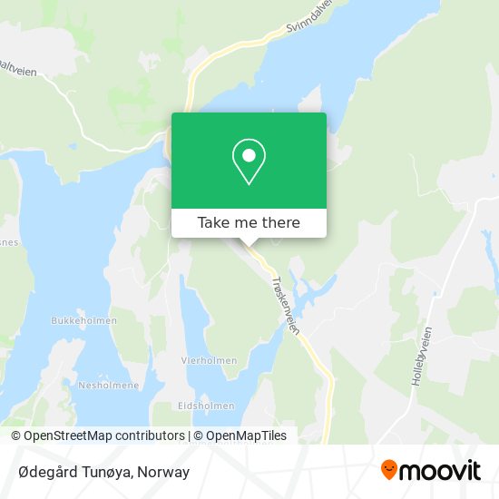 Ødegård Tunøya map