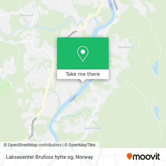 Laksesenter Brufoss hytte og map