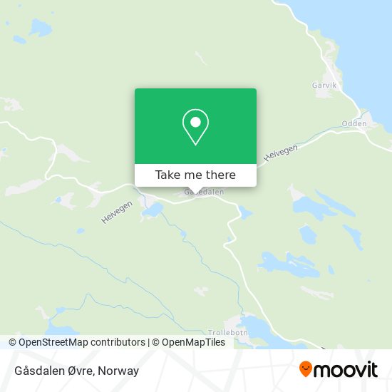 Gåsdalen Øvre map