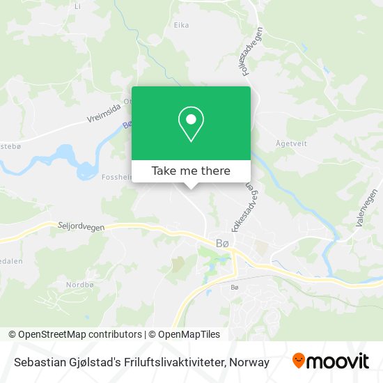 Sebastian Gjølstad's Friluftslivaktiviteter map