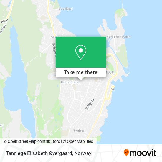 Tannlege Elisabeth Øvergaard map