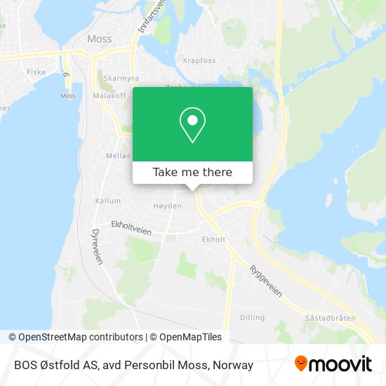 BOS Østfold AS, avd Personbil Moss map