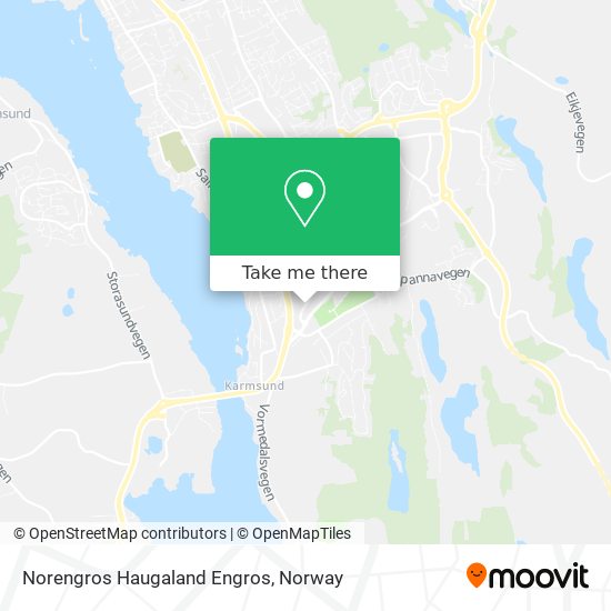 Norengros Haugaland Engros map