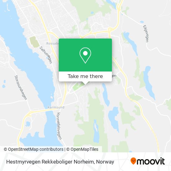 Hestmyrvegen Rekkeboliger Norheim map