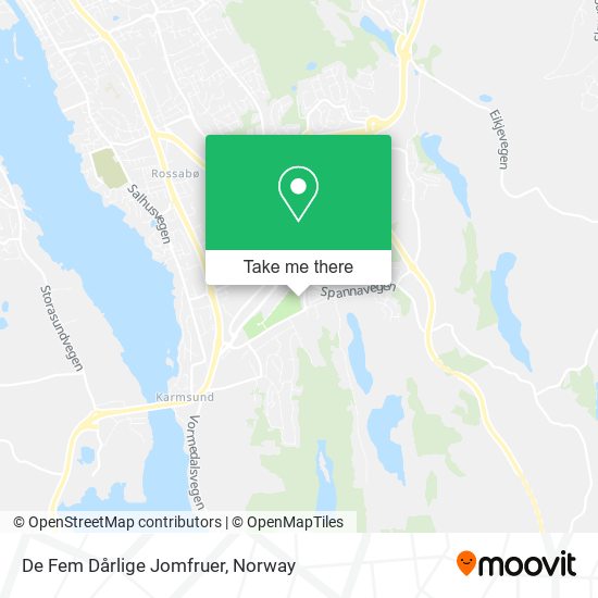 De Fem Dårlige Jomfruer map