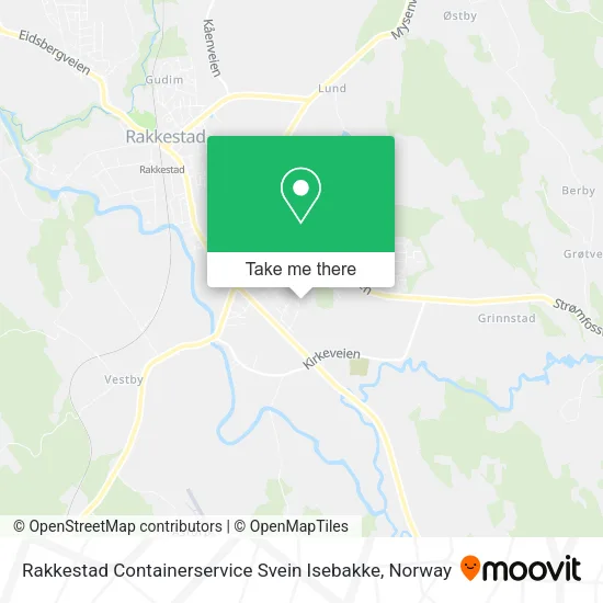 Rakkestad Containerservice Svein Isebakke map