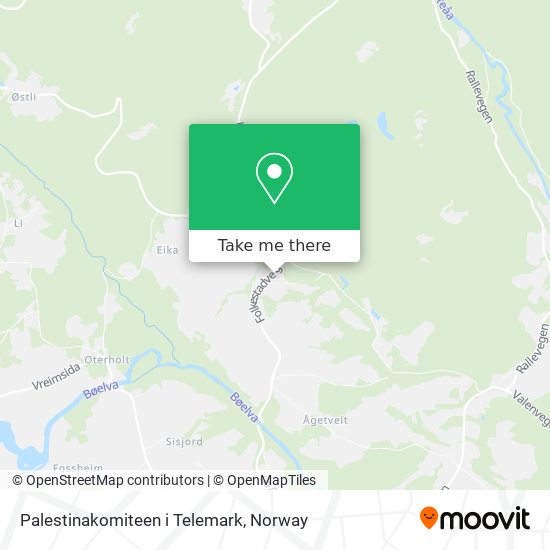 Palestinakomiteen i Telemark map