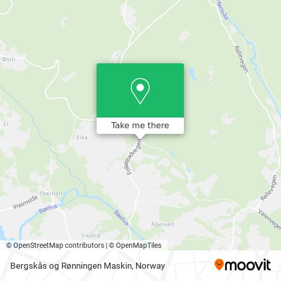 Bergskås og Rønningen Maskin map