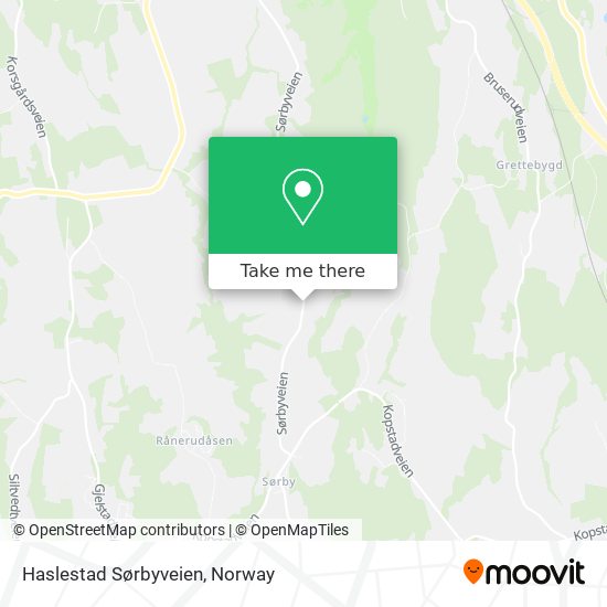 Haslestad Sørbyveien map