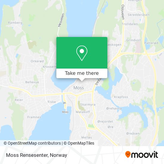 Moss Rensesenter map