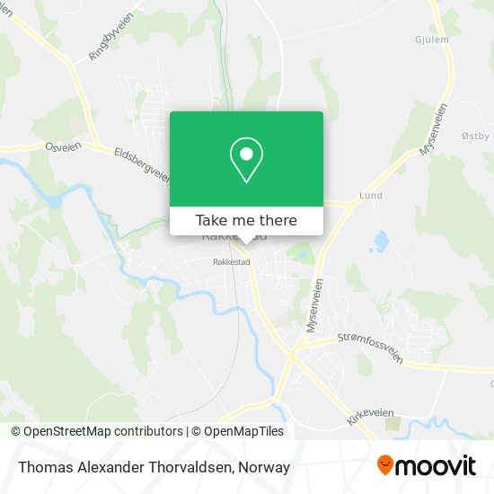Thomas Alexander Thorvaldsen map