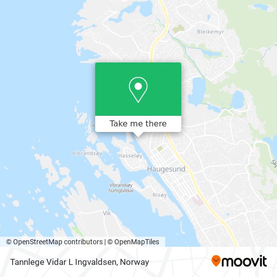 Tannlege Vidar L Ingvaldsen map