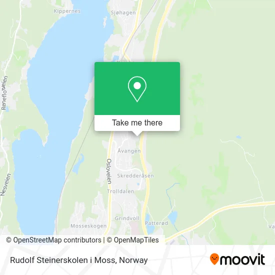 Rudolf Steinerskolen i Moss map
