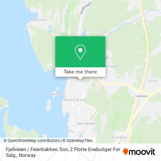Fjellveien / Feierbakken, Son, 2 Flotte Eneboliger For Salg. map
