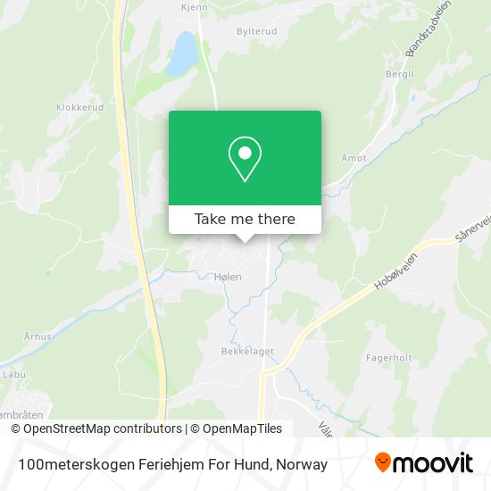 100meterskogen Feriehjem For Hund map