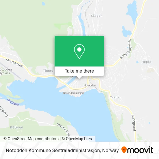 Notodden Kommune Sentraladministrasjon map