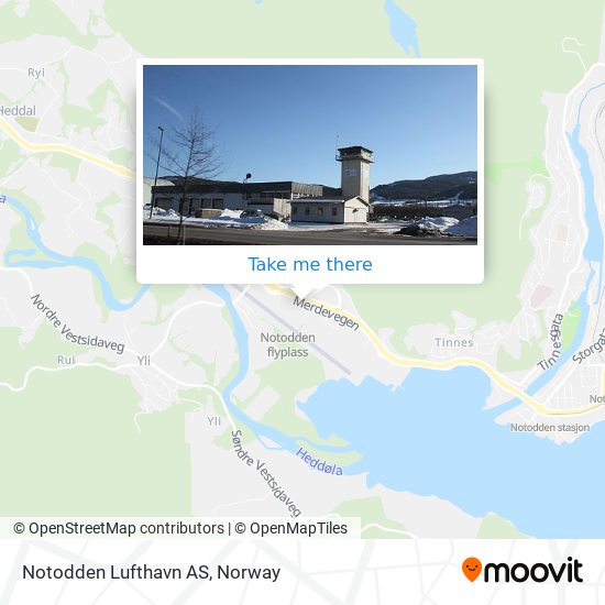 Notodden Lufthavn AS map