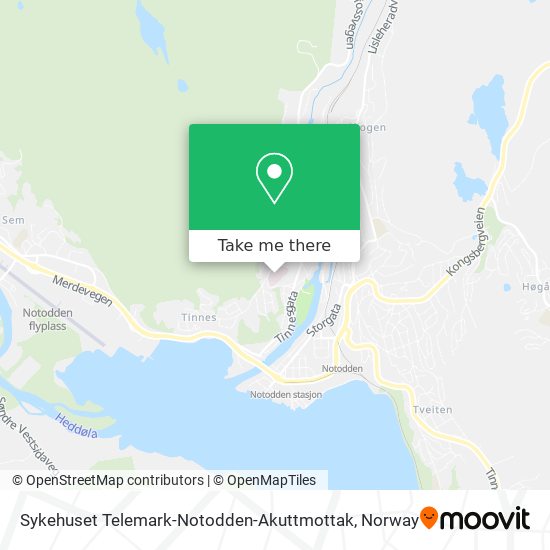 Sykehuset Telemark-Notodden-Akuttmottak map