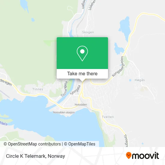 Circle K Telemark map