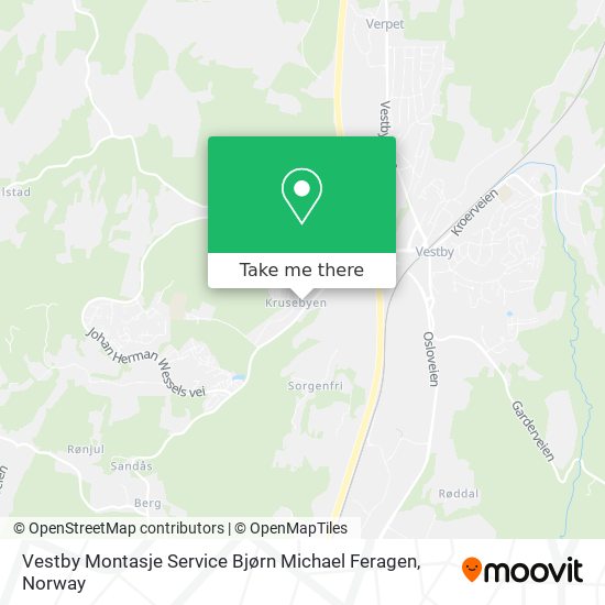 Vestby Montasje Service Bjørn Michael Feragen map