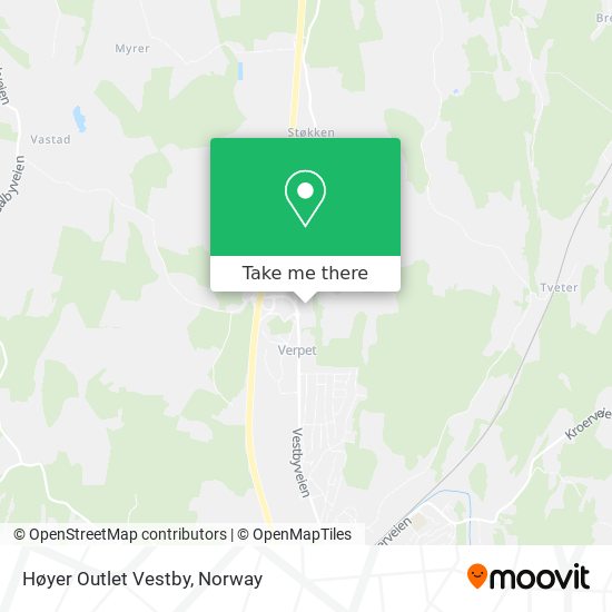 Høyer Outlet Vestby map