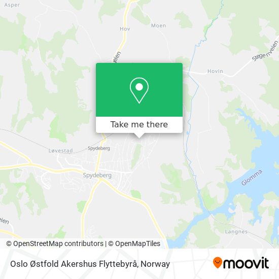 Oslo Østfold Akershus Flyttebyrå map