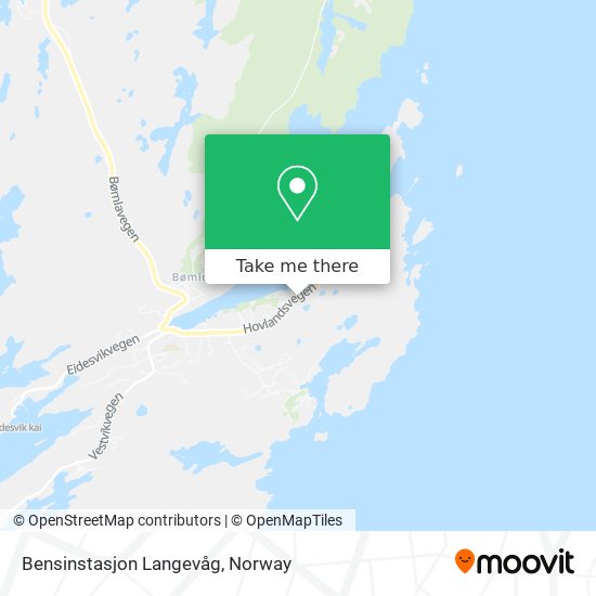 Bensinstasjon Langevåg map