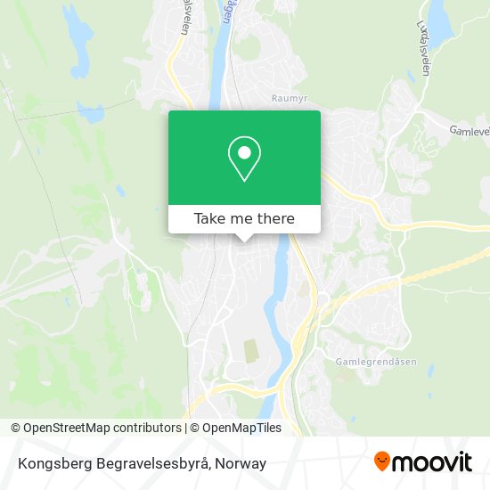 Kongsberg Begravelsesbyrå map