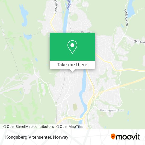 Kongsberg Vitensenter map